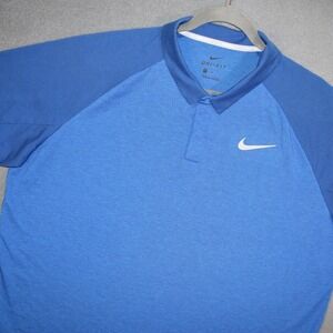 Nike Dri-FIT Raglan Golf Polo with DRY Tech Large Blue 891190-465